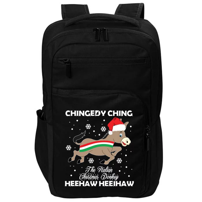 Dominick The Christmas Donkey Italian Donkey Impact Tech Backpack