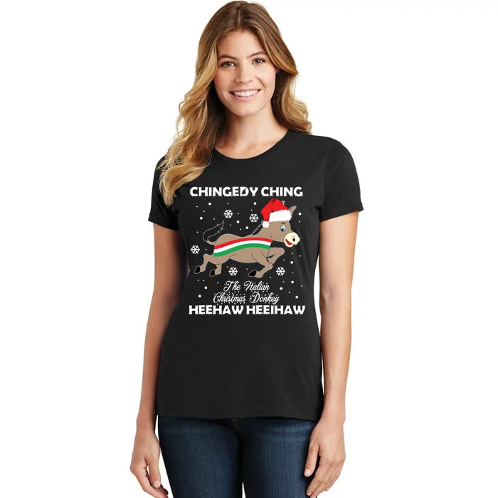 Dominick The Christmas Donkey Italian Donkey Women's T-Shirt