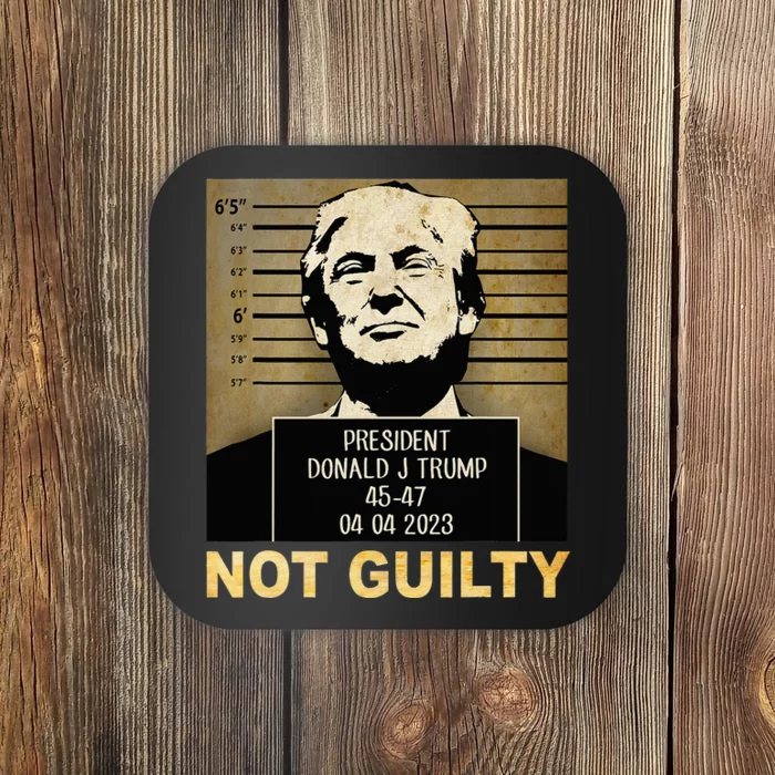 Donal Trump campaig releases mugshot Not Guilty Coaster