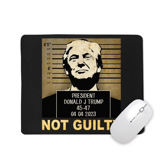 Donal Trump campaig releases mugshot Not Guilty Mousepad