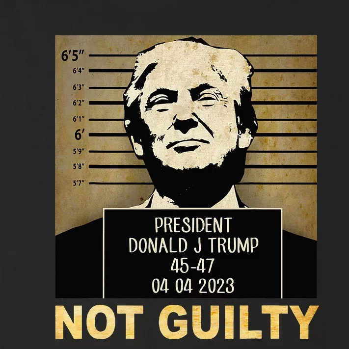 Donal Trump campaig releases mugshot Not Guilty Toddler Long Sleeve Shirt