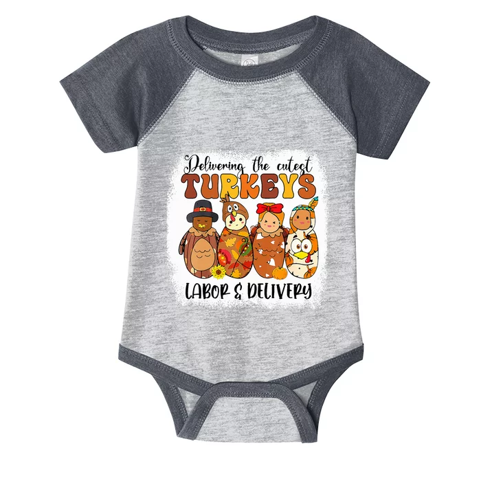 Delivering The Cutest Turkeys Labor & Delivery Thanksgiving Infant Baby Jersey Bodysuit