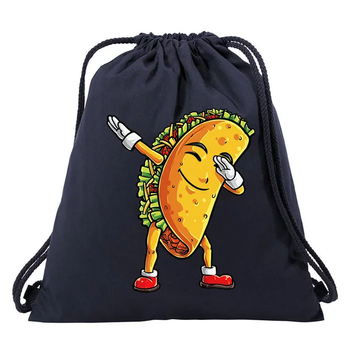 Dabbing Taco Cinco De Mayo Funny Mexican Food Dab Drawstring Bag