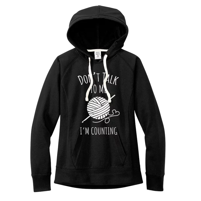 Don't Talk Counting Crochet Crocheting Gift Women's Fleece Hoodie