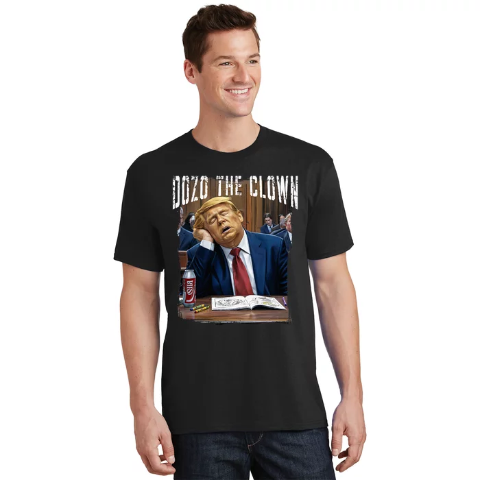 Dozo The Clown Donald Trump Sleeping At Trial T-Shirt