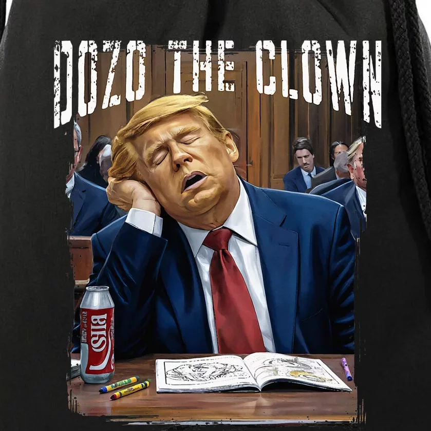 Dozo The Clown Donald Trump Sleeping At Trial Drawstring Bag