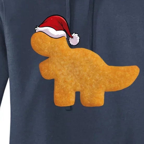 Dino Trex Chicken Nugget Funny Tyrannosaurus Christmas Funny Gift Women's Pullover Hoodie