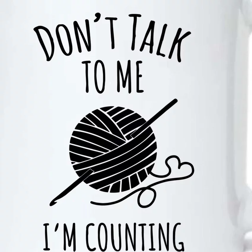 Don't Talk Counting Crochet TShirt Crocheting Gift TShirt Black Color Changing Mug