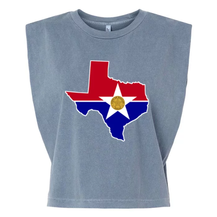 Dallas Texas City Flag Gift Garment-Dyed Women's Muscle Tee