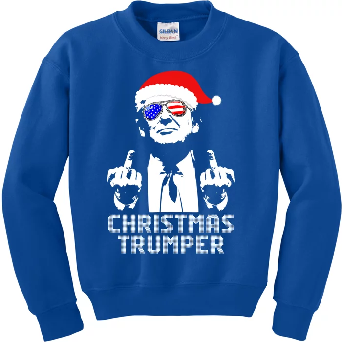 Donald Trump Christmas Trumper Make Christmas Great Again Gift Kids Sweatshirt