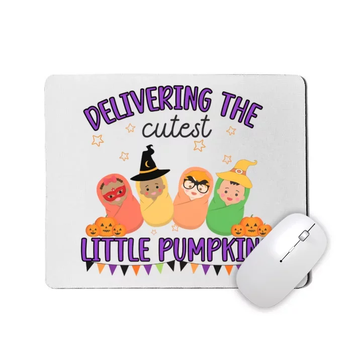 Delivering The Cutest Little Pumpkins Labor And Delivery Nurse Halloween Mousepad