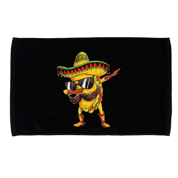 Dabbing Taco Cinco De Mayo Men Mexican Food Sombrero Microfiber Hand Towel