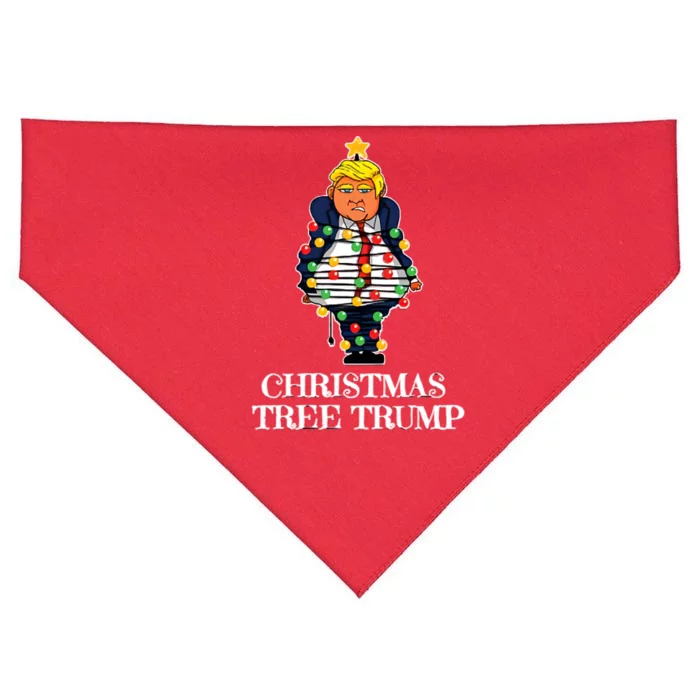 Donald Trump Christmas Tree USA-Made Doggie Bandana