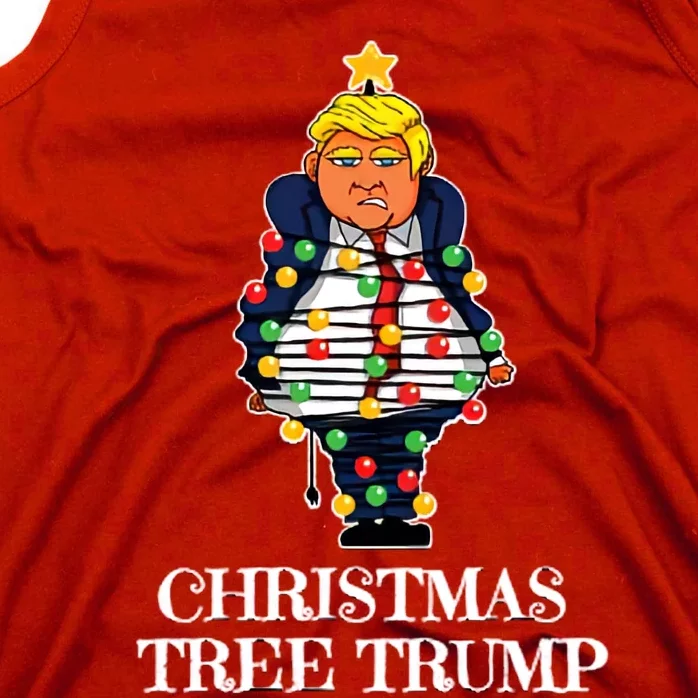 Donald Trump Christmas Tree Tank Top