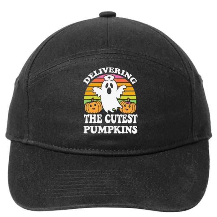 Delivering The Cutest Pumpkins Labor And Delivery Halloween 7-Panel Snapback Hat