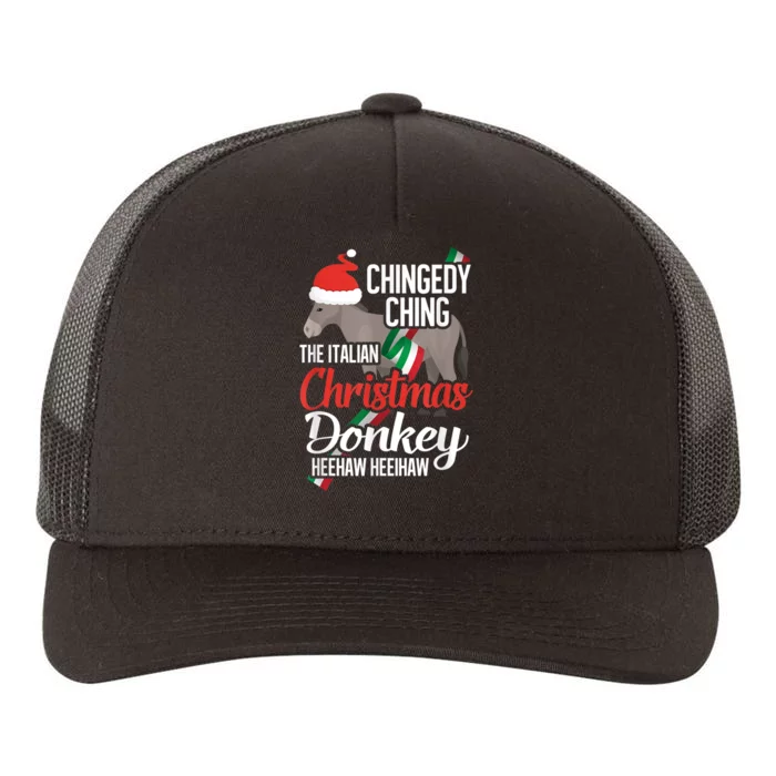 Dominick The Christmas Donkey Italian Christmas Donkey Yupoong Adult 5-Panel Trucker Hat