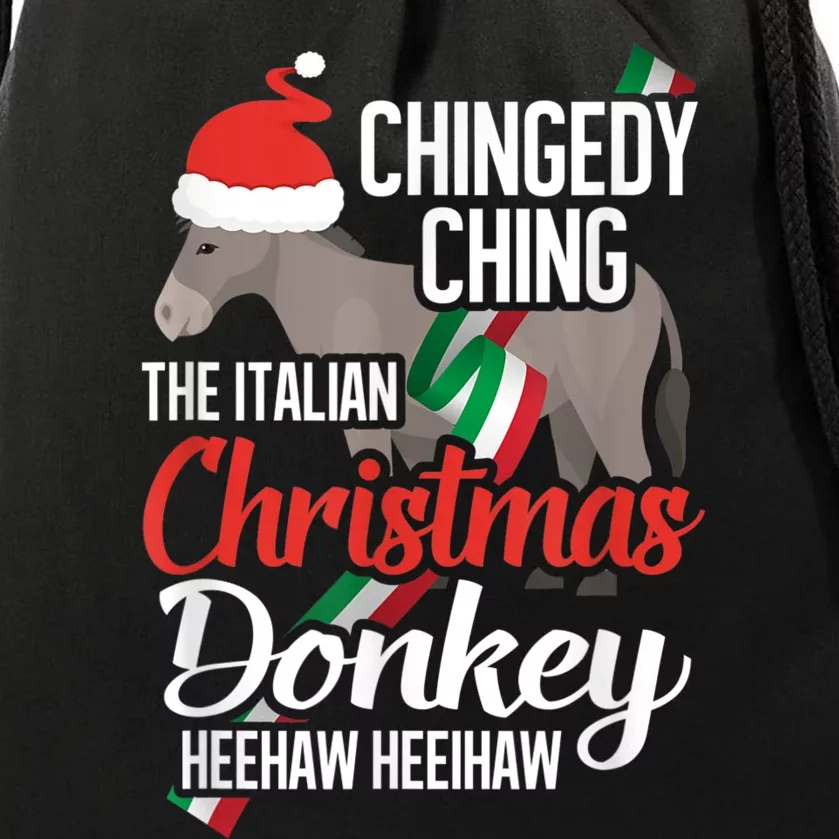 Dominick The Christmas Donkey Italian Christmas Donkey Drawstring Bag