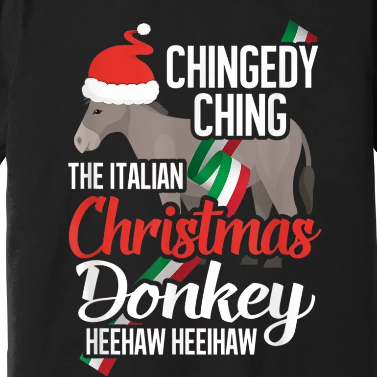 Dominick The Christmas Donkey Italian Christmas Donkey Premium T-Shirt