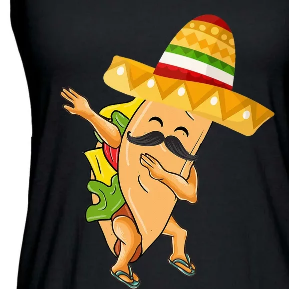 Dabbing Taco Cinco de Mayo Funny Mexican Dab Ladies Essential Flowy Tank