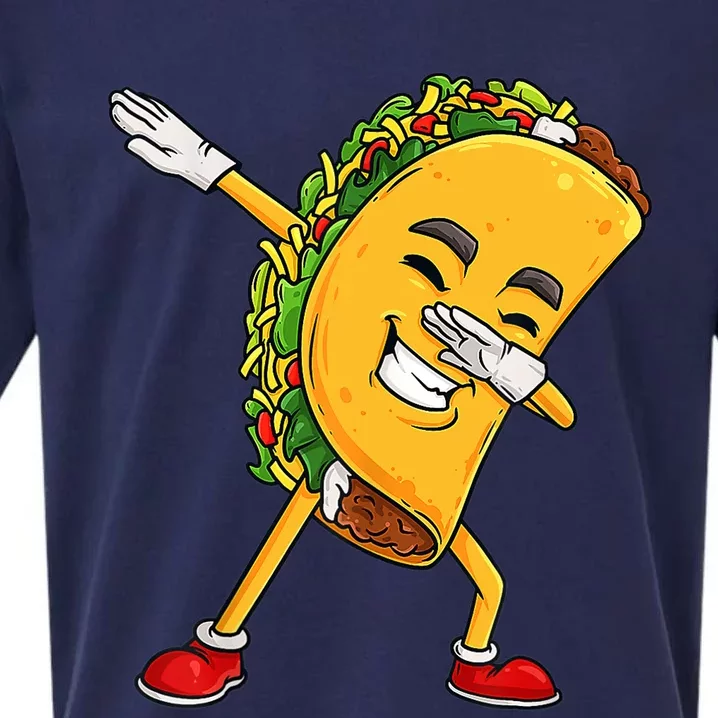 Dabbing Taco Cinco De Mayo Funny Boy Mexican Food Dab Sueded Cloud Jersey T-Shirt