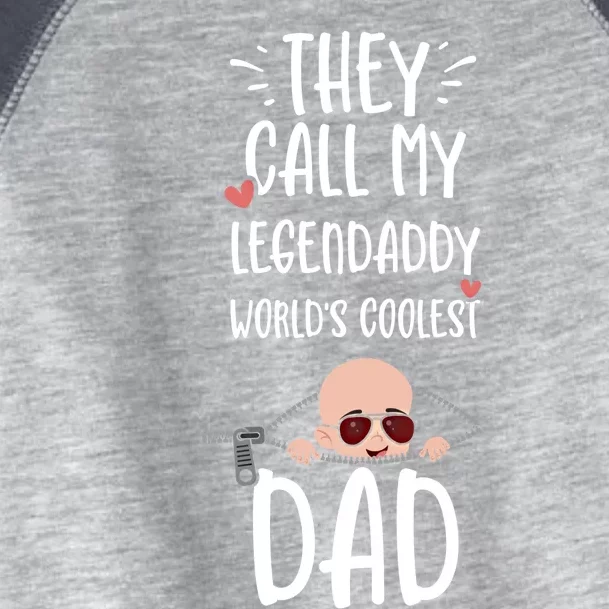 Dad: They Call My Legendaddy Worlds Coolest Da Pregnancy Funny Gift Toddler Fine Jersey T-Shirt