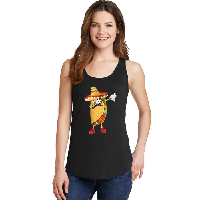 Dabbing Taco Cinco De Mayo Funny Mexican Food Dab Ladies Essential Tank