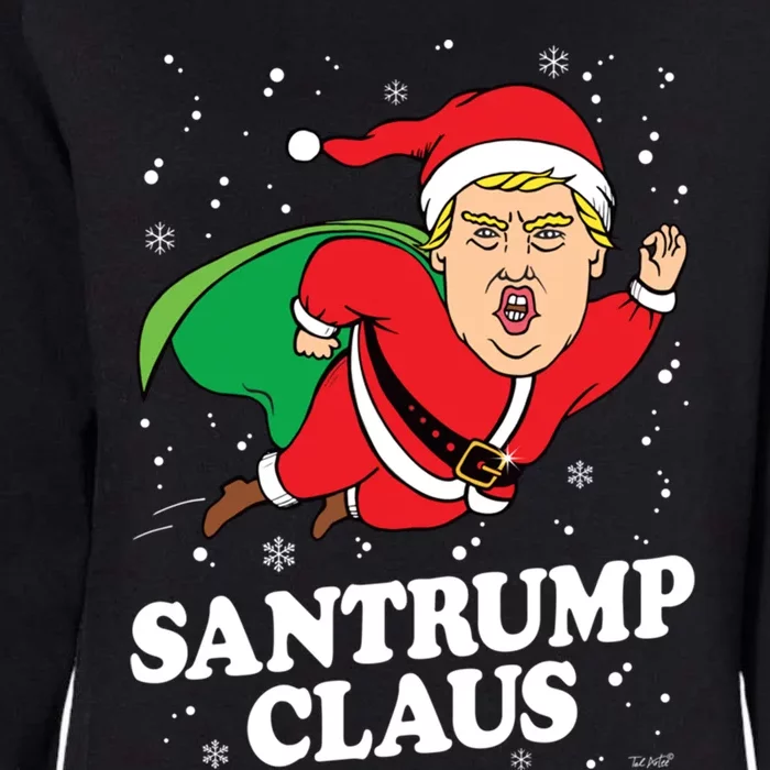 Donald Trump Christmas Gift Funny Santa Hat Gift Funny Gift Womens California Wash Sweatshirt