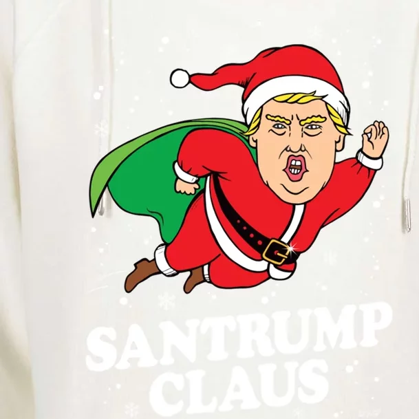 Donald Trump Christmas Gift Funny Santa Hat Gift Funny Gift Womens Funnel Neck Pullover Hood