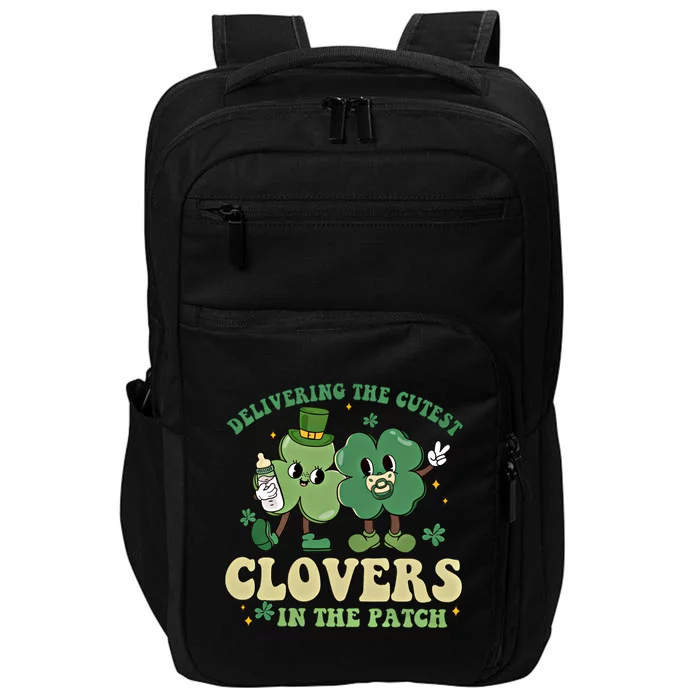 Delivering The Cutest Clovers In The Patch Labor Delivery Gift Impact Tech Backpack