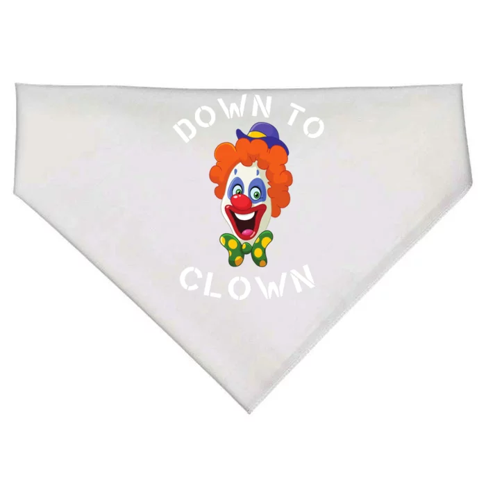 Down To Clown Sarcastic Novelty Funny Party USA-Made Doggie Bandana