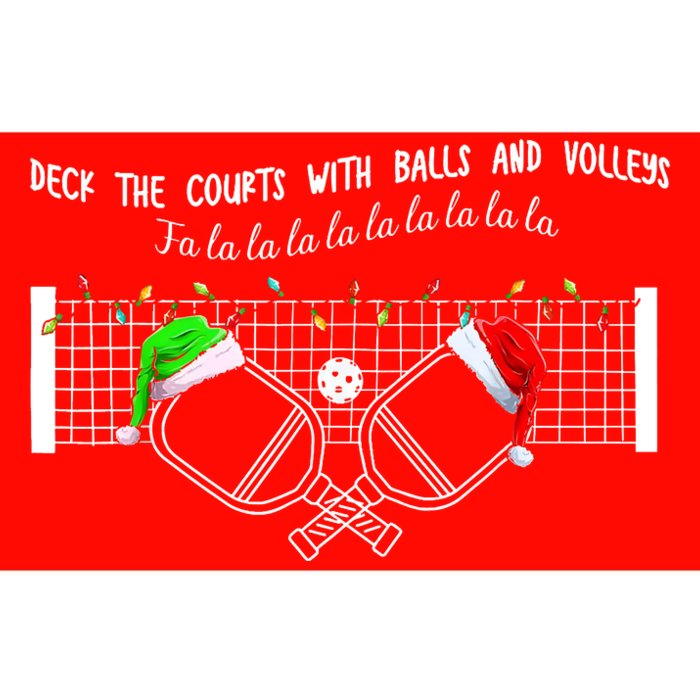 Deck The Courts With Balls And Volleys Fa La La Pickleball Christmas Bumper Sticker