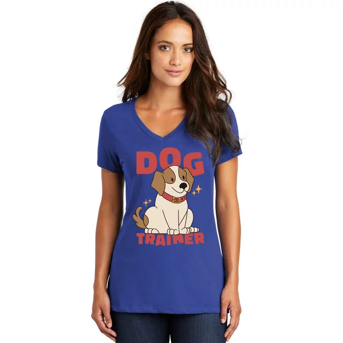 Dog Trainer Canine Dog Trainer Cute Gift Women's V-Neck T-Shirt