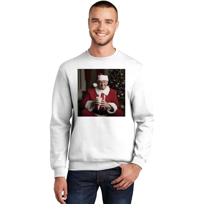 Donald Trump Clause Christmas Drinkin’ Milk Sweatshirt