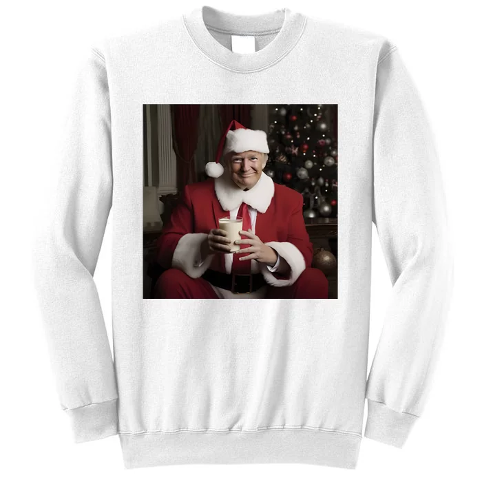 Donald Trump Clause Christmas Drinkin’ Milk Sweatshirt