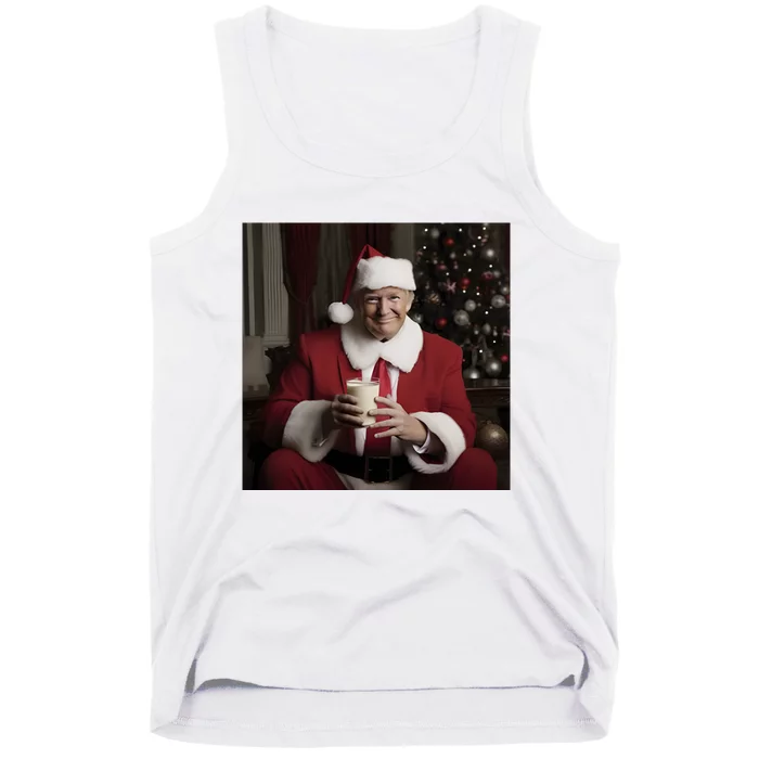 Donald Trump Clause Christmas Drinkin’ Milk Tank Top