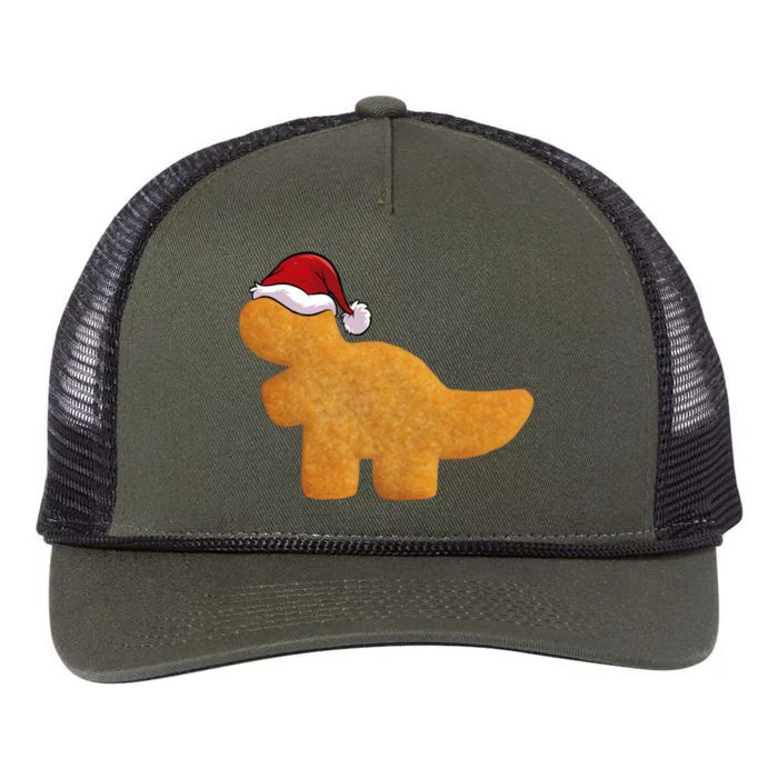 Dino Trex Chicken Nugget Funny Tyrannosaurus Christmas Gift Retro Rope Trucker Hat Cap