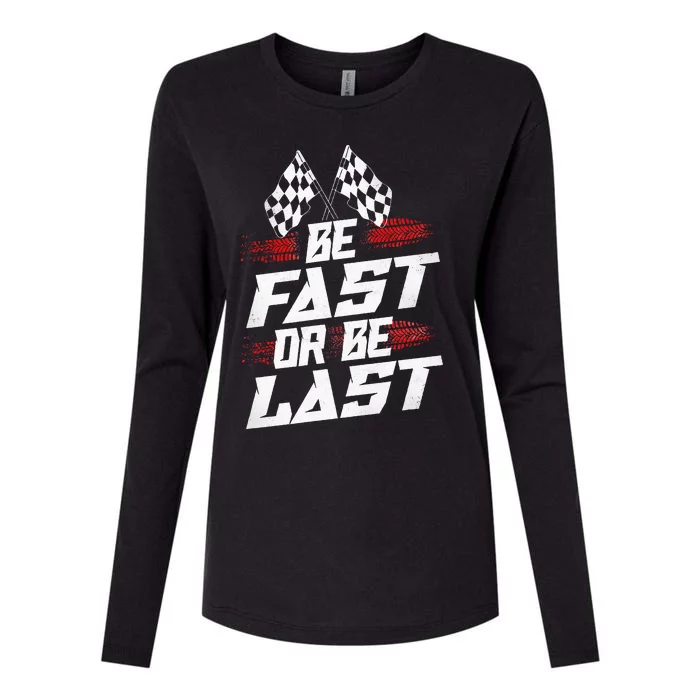 Dirt Track Drag Racing Race Vintage Womens Cotton Relaxed Long Sleeve T-Shirt