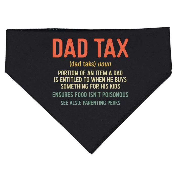 Dad Tax Definition Fathers Day USA-Made Doggie Bandana