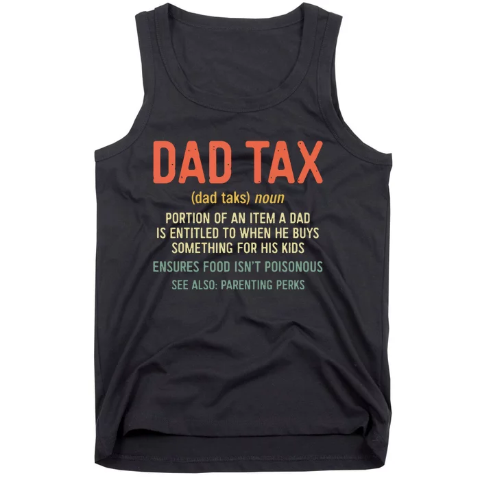 Dad Tax Definition Fathers Day Tank Top