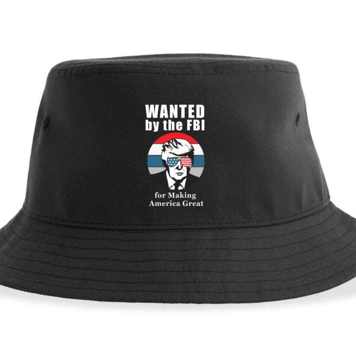 Donald Trump Defund The FBI Conservative Sustainable Bucket Hat