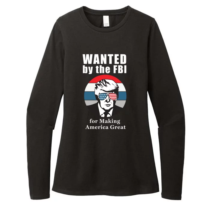 Donald Trump Defund The FBI Conservative Womens CVC Long Sleeve Shirt