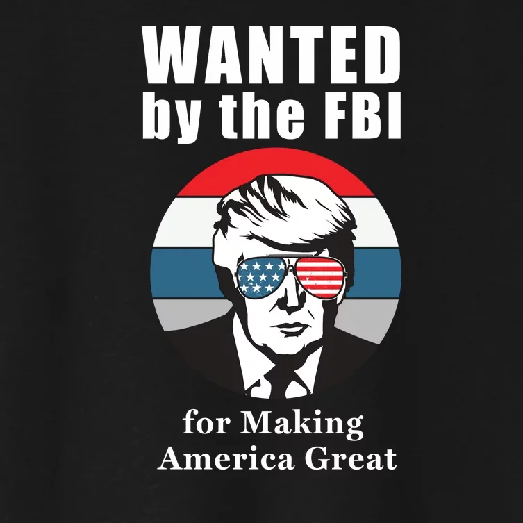 Donald Trump Defund The FBI Conservative Women's Crop Top Tee