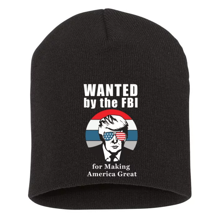 Donald Trump Defund The FBI Conservative Short Acrylic Beanie