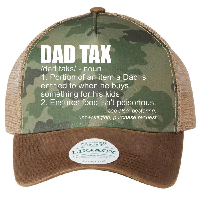 Dad Tax Definition Funny Fathers Day Gift Dad Tax Legacy Tie Dye Trucker Hat