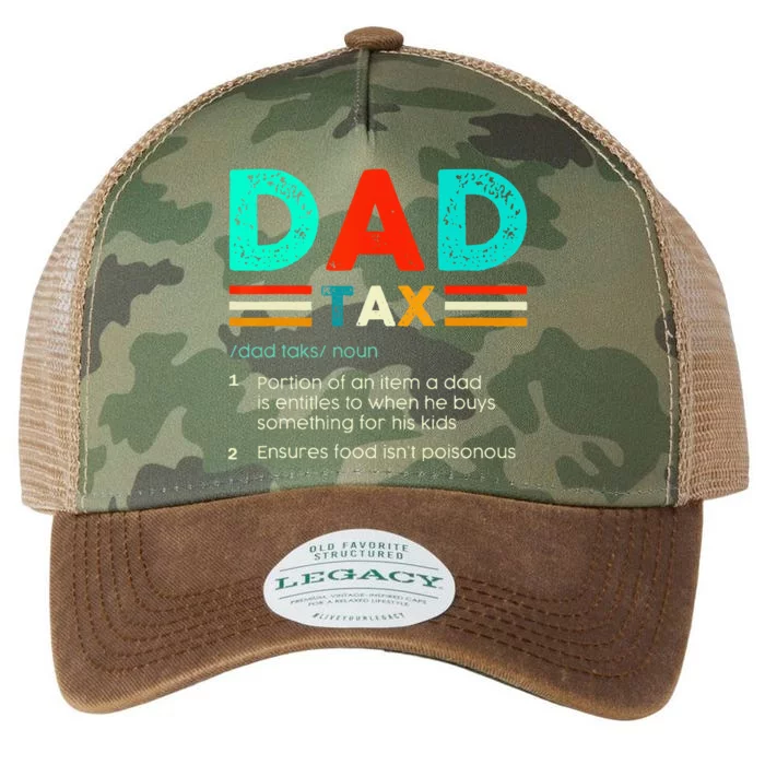 Dad Tax Definition Funny Fathers Day Sarcastic Accountant Legacy Tie Dye Trucker Hat