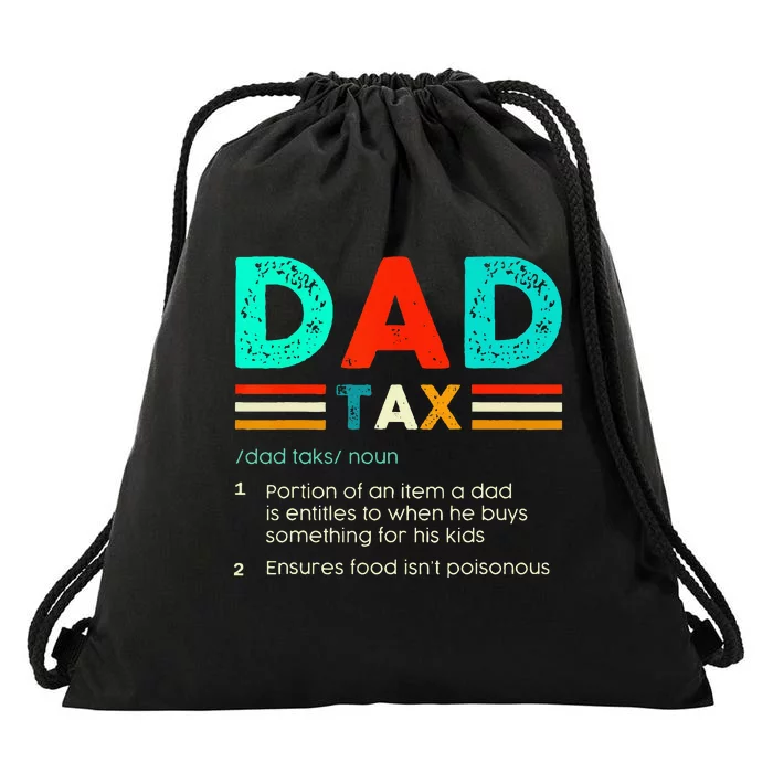 Dad Tax Definition Funny Fathers Day Sarcastic Accountant Drawstring Bag