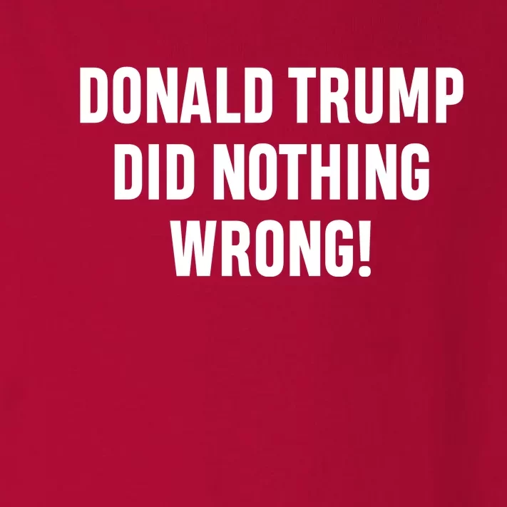 Donald Trump Did Nothing Wrong! Toddler Long Sleeve Shirt