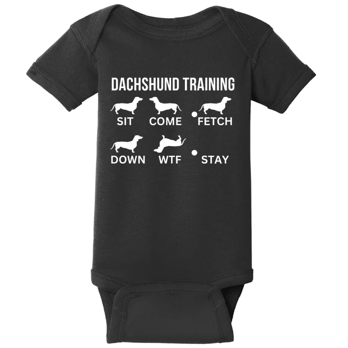 Dachshund Training Dachshund Dog Tricks Baby Bodysuit