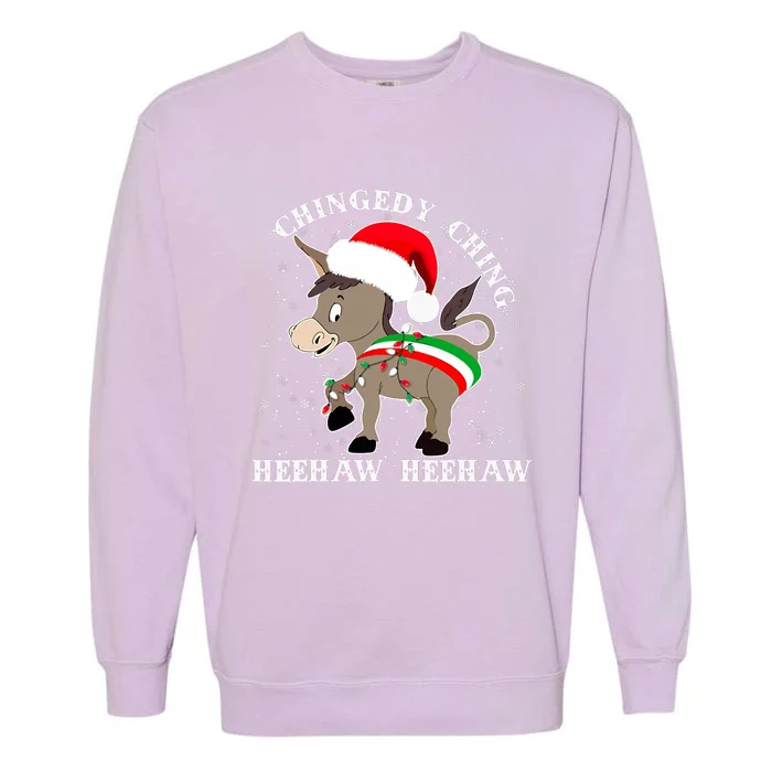 Dominick The Donkey Chingedy Ching Italian Christmas Donkey Garment-Dyed Sweatshirt