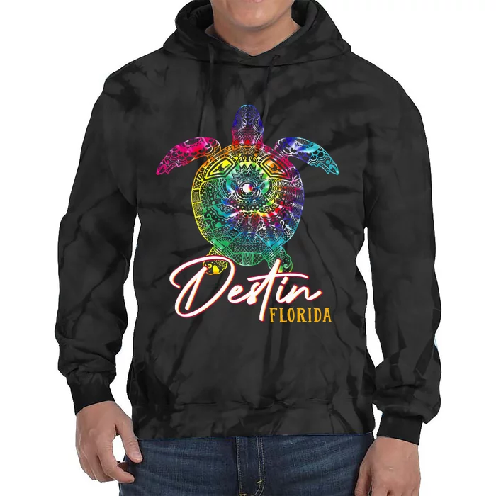 Destin Tie Dye Sea Turtle Florida Matching Family Vacation Tie Dye Hoodie